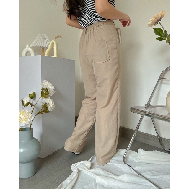 KANON - Min-Ah Basic Loose Pants - Celana kantor / kuliah pensil kulot korean look