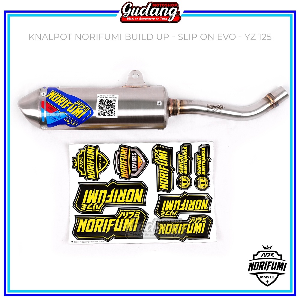 Knalpot Kenalpot Muffler Norifumi BUILD UP Slip On EVO GTX 2 TAK YZ 125 Slipon NR Stainless YZ125