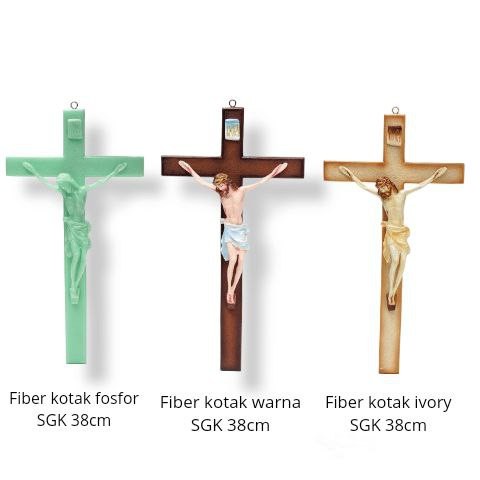 

Nemodorry Pajangan Salib Dinding Gantung Rohani Katolik Fiber Kotak Sgk 38Cm