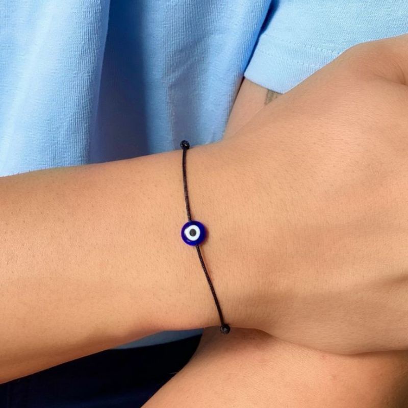 Eye Bracelet / Gelang Hitam tipis / Gelang Couple Pasangan / Gelang Simple / Gelang Pria Keren / Gelang Etnik