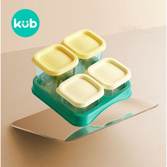 KUB - GLASS FOOD CONTAINER (2x60ML + 2x120ML)