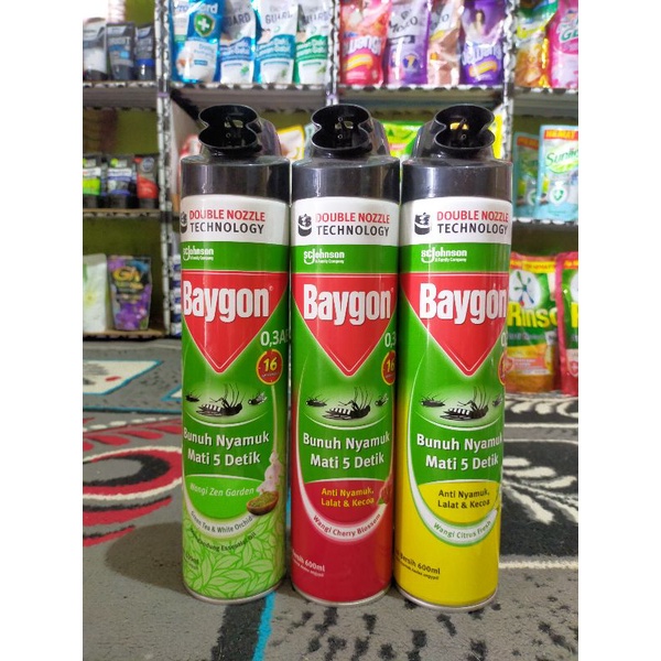 BAYGON Aerosol Anti Nyamuk &amp; Kecoa All Varian 600ml