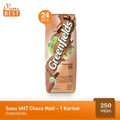 

Susu Greenfields UHT Choco Malt 250 ml - Isi 24 pcs TERLARIS TERPERCAYA ORIGINAL