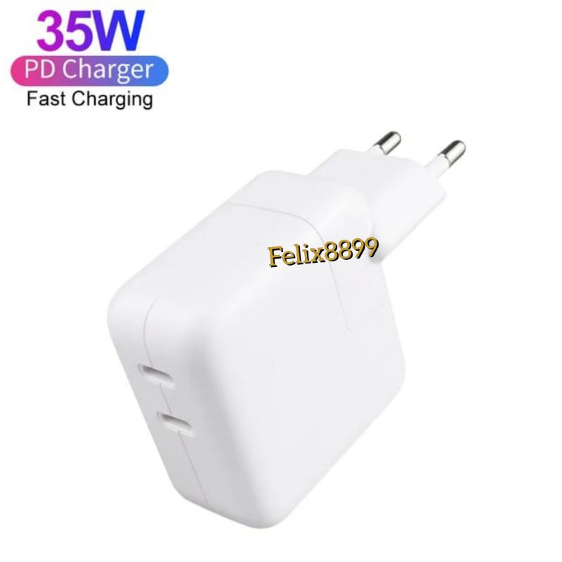 Adapter Charger Fast Charging 35W Dual Port Type C