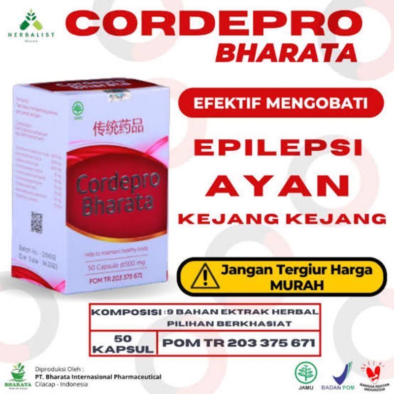 CORDEPRO BHARATA HERBAL ORIGINAL - OBAT UNTUK PARU-PARU - CORDEPRO BHARATA DIJAMIN AMPUH DAN BPOM