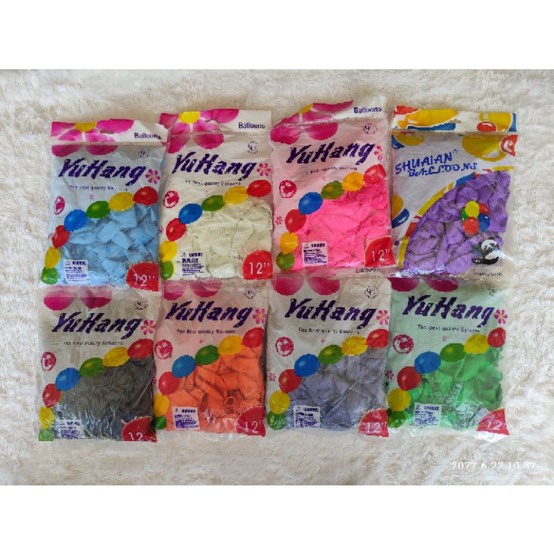 Balon latex doff/lateks warna doff 12inch grosir tebal 2,8gr isi 100pcs/pack