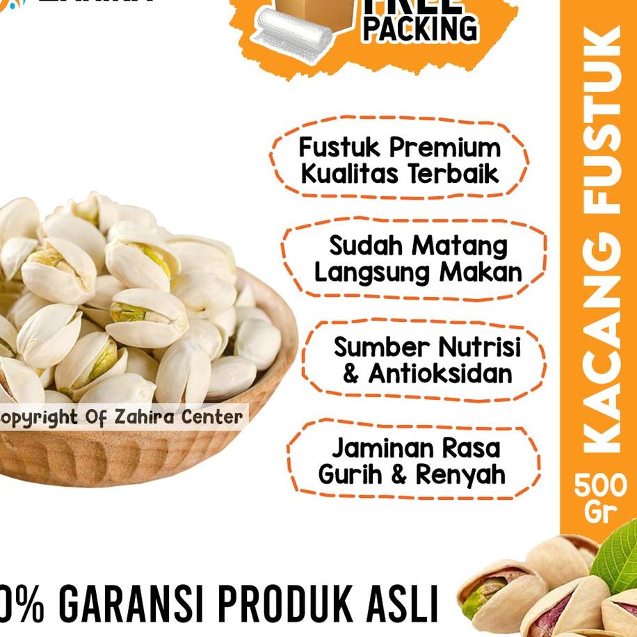 

✄✄ Kacang Fustuk Pistachio 500gr Khas Arab Saudi Untuk Almond Oleh oleh Haji Umroh Kualitas Premium