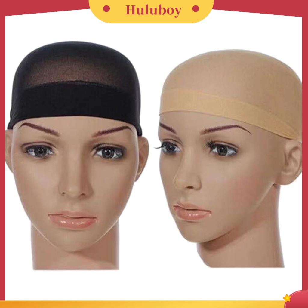 2 Pcs Topi Wig Rambut Bahan Serat Suhu Tinggi Non Slip Untuk Wanita