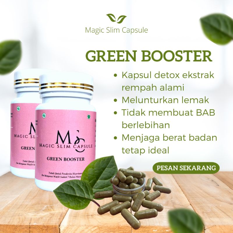 Magic Slim Capsule Green Booster || MSC Green Booster || Kapsul diet detox || Kapsul hijau || Peluntur lemak || Obat pelangsing || Obat diet || Jambi