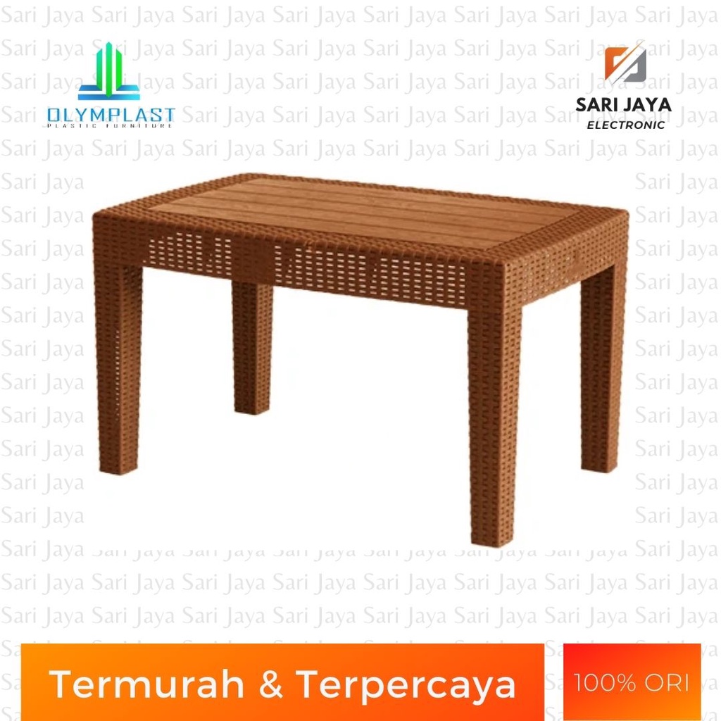 Meja Sofa Plastik Olymplast Sofa Table Motif Rotan Plastik - OST R