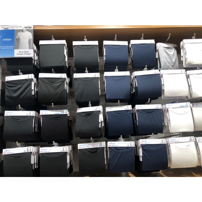 Jastip Uniqlo Airism T-shirt Kerah Bulat Lengan Pendek Kaos Polos Pria