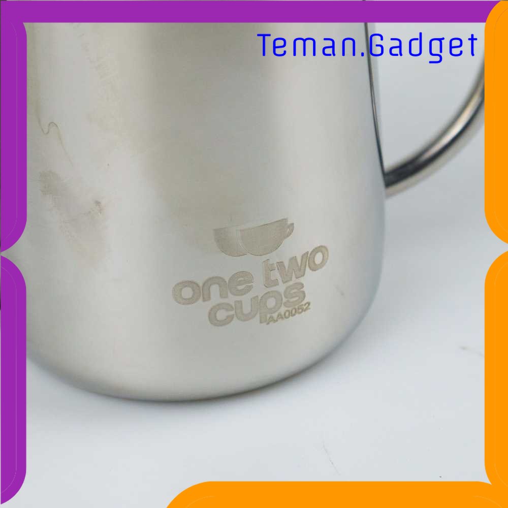 TG - DPR One Two Cups Teko Pitcher Kopi Teapot Drip Kettle Cup Stainless Steel - AA0052