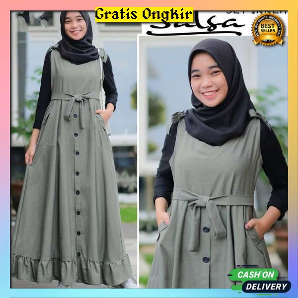 Pakaian Muslim Ansk Mewah Ghamis Model Kekinian Gamies Cewek Murah Modern Gsmis Anakk Premium Dres M
