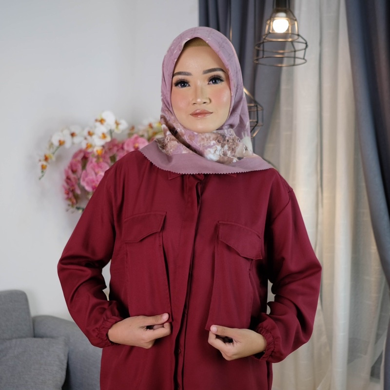 KEMEJA OVERSIZE COUPLE IBU DAN ANAK KEMEJA KHILA