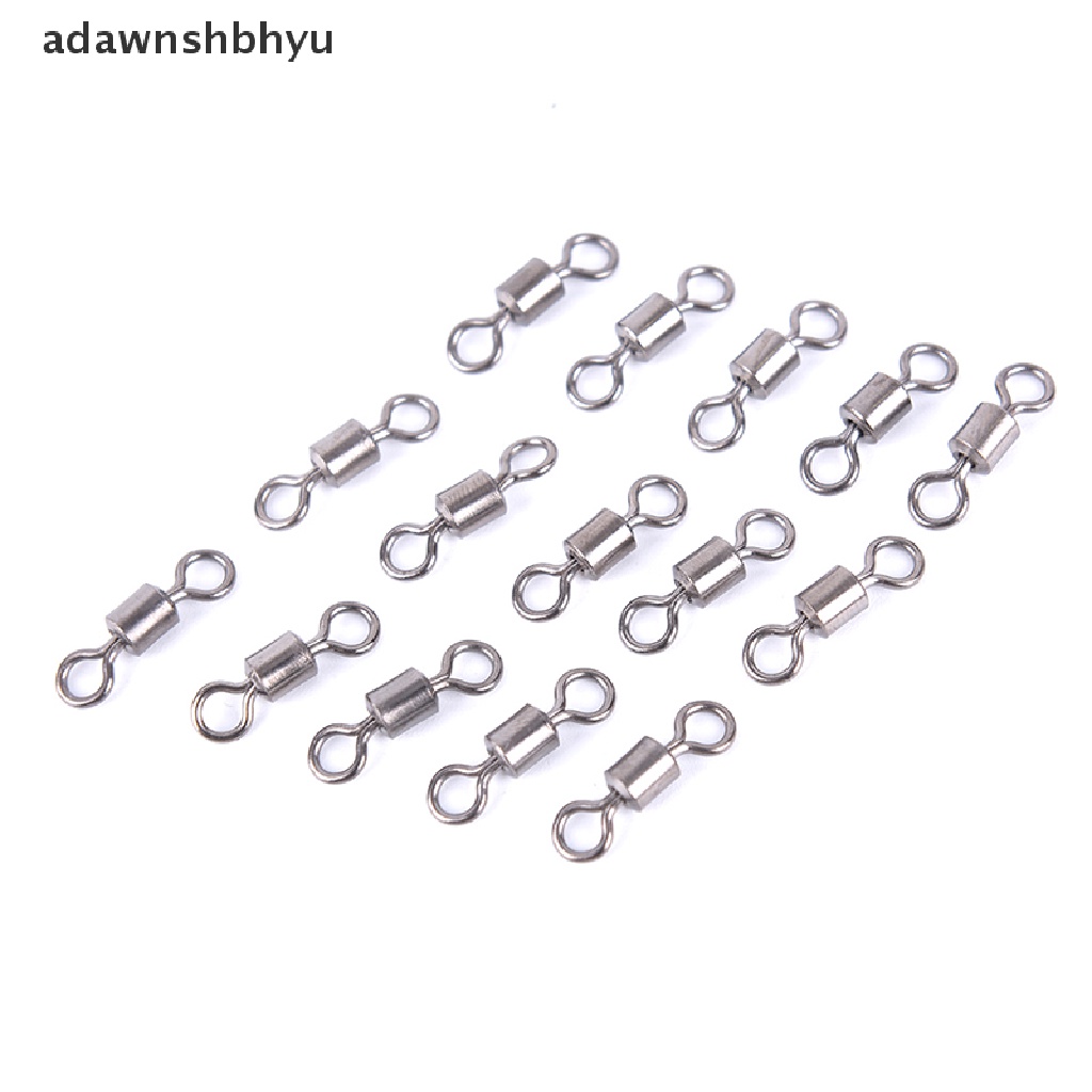 Adawnshbhyu 50PCS Barel Pancing Bearing Rolling Putar Padat Ring Lures Konektor11Ukuran  Id