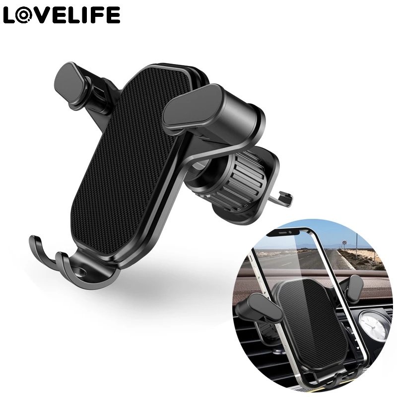 360 ° Rotatable Universal Car Phone Holder Dengan Alas Kait, Dashboard Ventilasi Udara Mobil Braket Navigasi Ponsel, Holder Stand Mobil Telepon Anti-drop