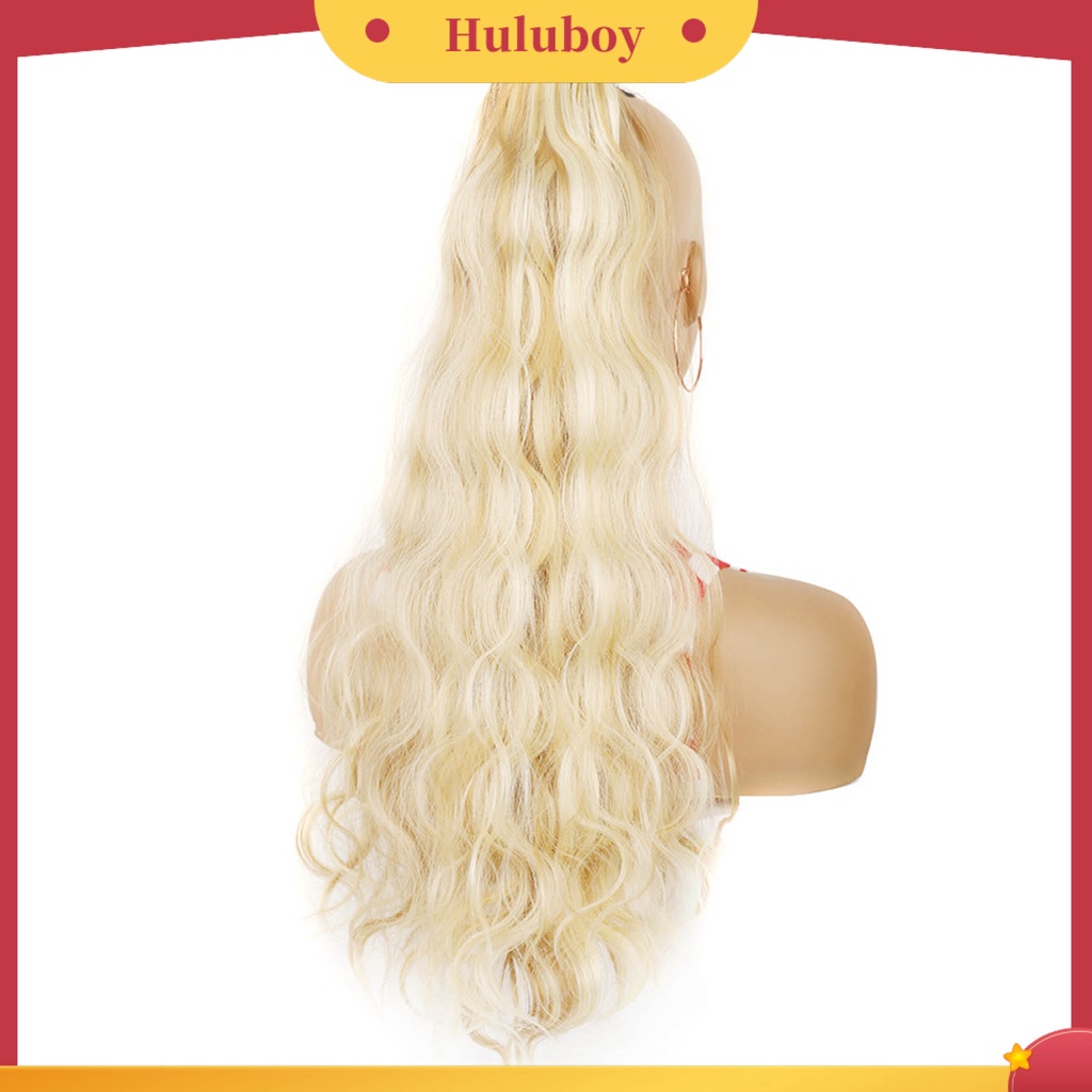 Wig Rambut Palsu Bentuk Ponytail Keriting Tahan Panas Untuk Makeup