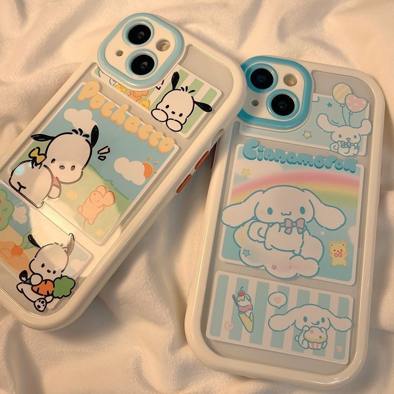 IPHONE Casing Ponsel Desain Anjing Lucu Giok Pelangi Kompatibel Dengan Iphone12 13 14 11 Pro Max X Xs Max Xr Ccdfd