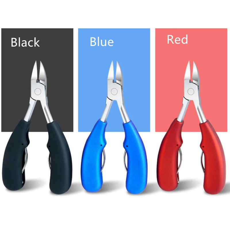 Derenna Gunting Kuku 4 in 1 Nail Clippers Manicure Correction Ingrown Toenails Set - J-795 - Black - 7CHX5SBK