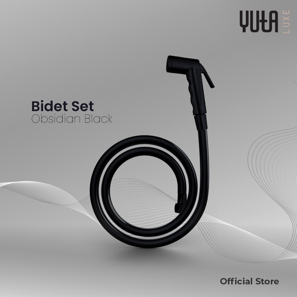 YUTA LUXE Jet Shower - Shower Toilet / Bidet Set Obsidian Black STF-OB