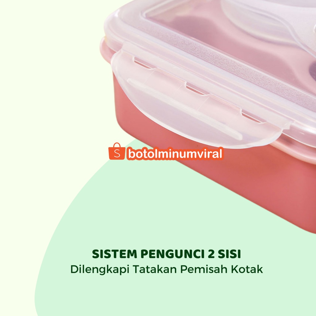 Smiggle Lunch Box 4 Sekat 1000ml Kotak Makan Anak Ada Tempat Sup Free Sendok