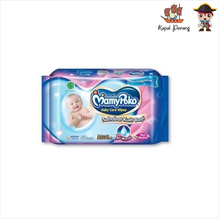 Mamypoko Baby Wipes Non Fragrance [52 Lembar]
