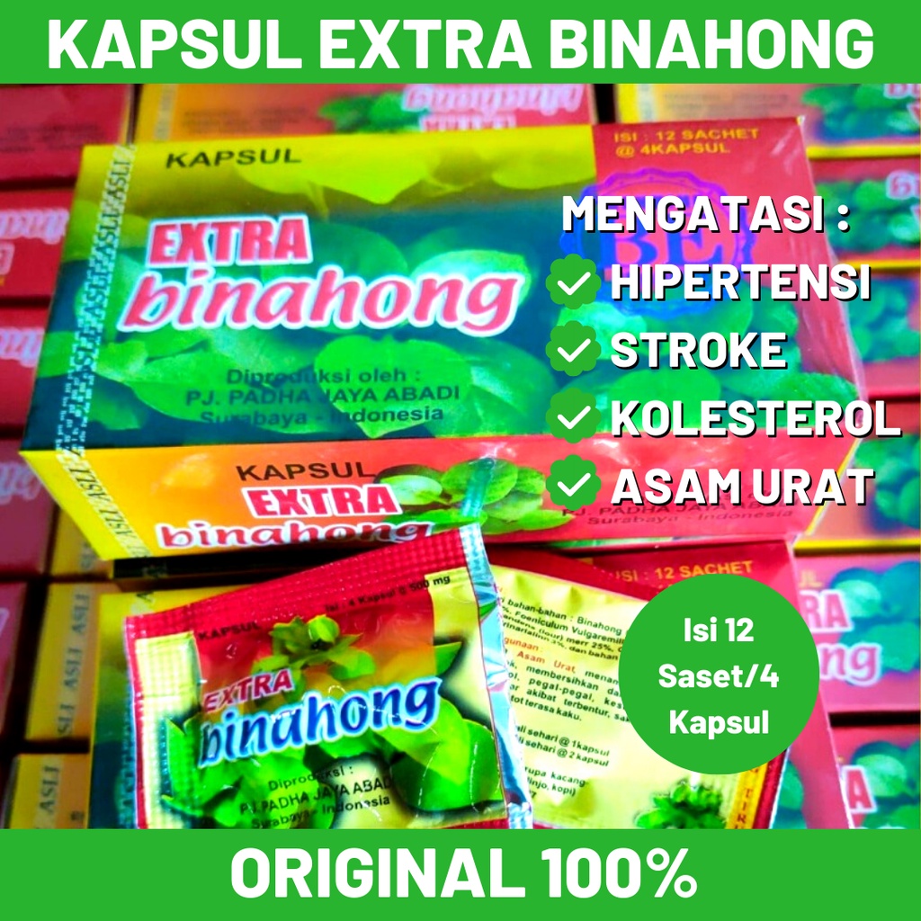 Jual Herbal Asam Urat And Rematik Kapsul Extra Binahong Original Sachet Original Isi 12 Ampuh 0776