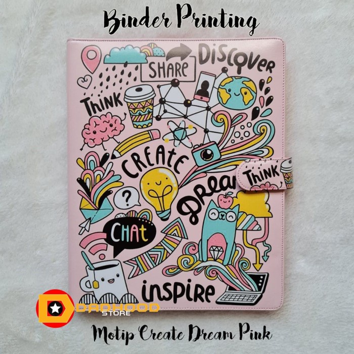 

BINDER PRINTING MOTIP CREATE DREAM PINK & BLUE A5/RING 20, B5/RING 26