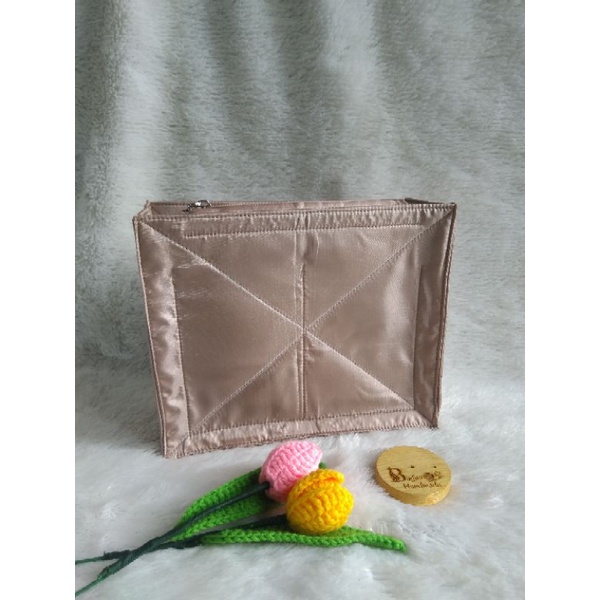inner tas rajut / inner instan / inner rajut kotak / inner resleting lidah 22x18x8