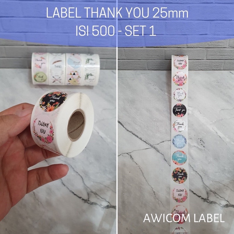 Sticker Label Thank You For Your Order | isi 1 roll 500 pcs