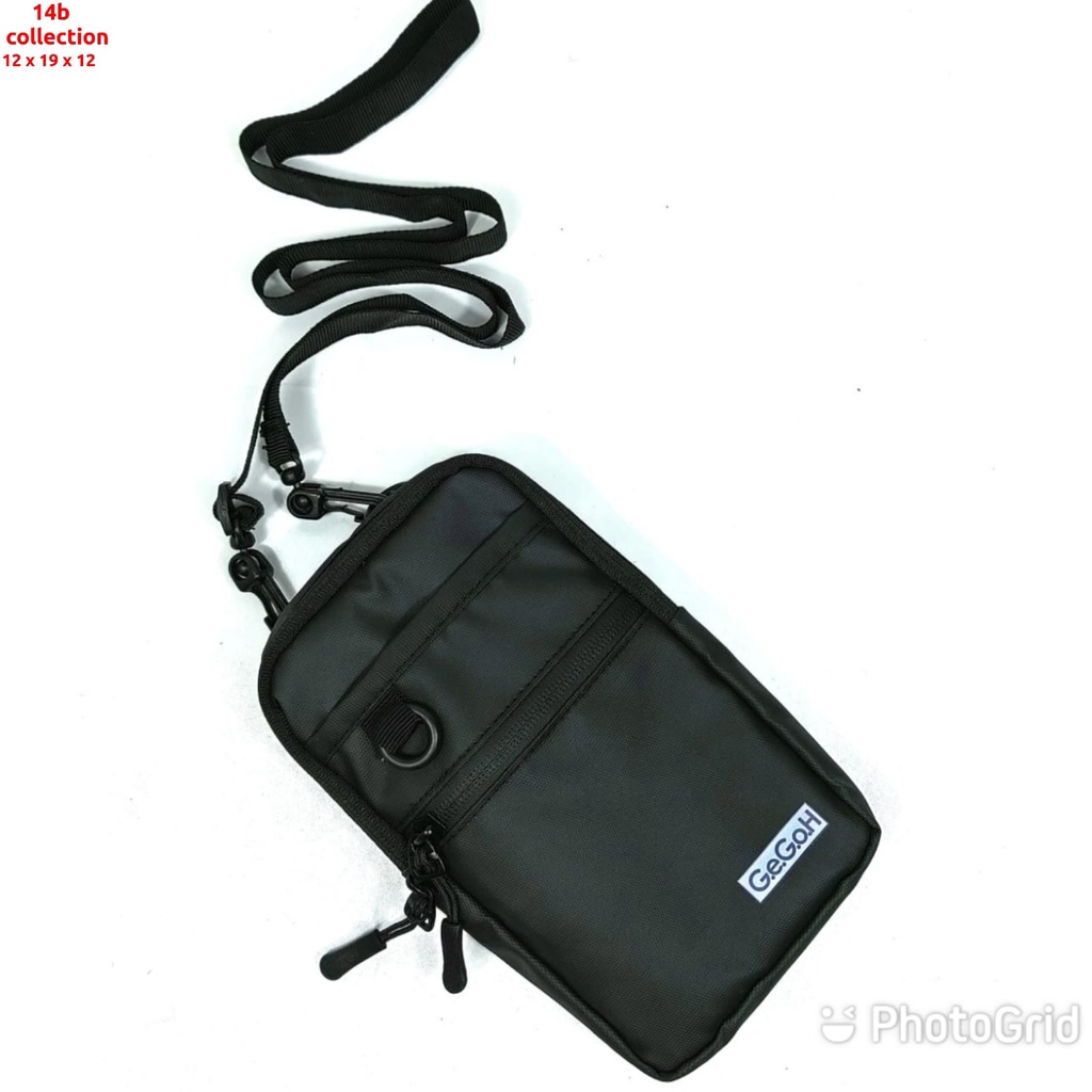 Tas model V1 Dompet HP ID Card Holder Hanging Phone Wallet Kalung Gantung Leher Multifungsi Wanita Pria