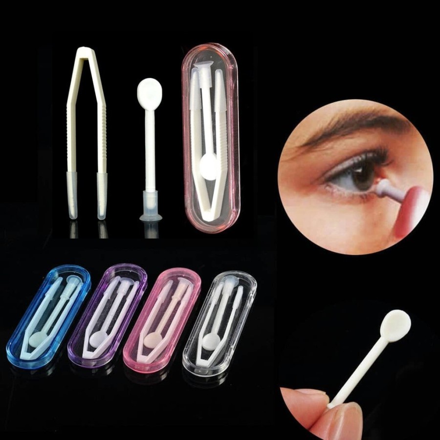 Penjepit Softlens Tweezer Stick Box Capitan Alat Bantu Pasang Soflen