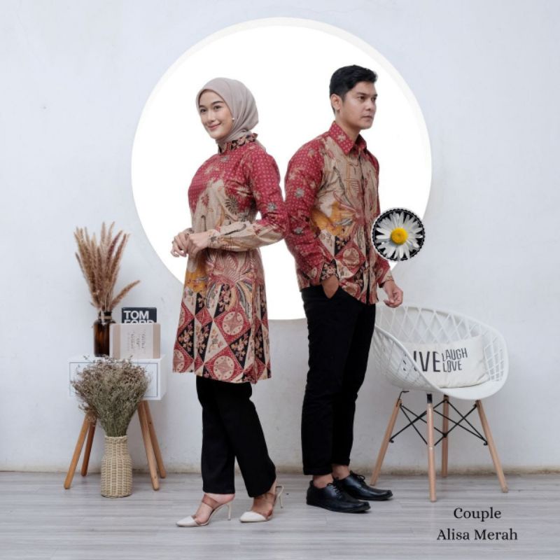 Sarimbit Atasan Batik Couple Tunik Kemeja Batik - Naira Batik