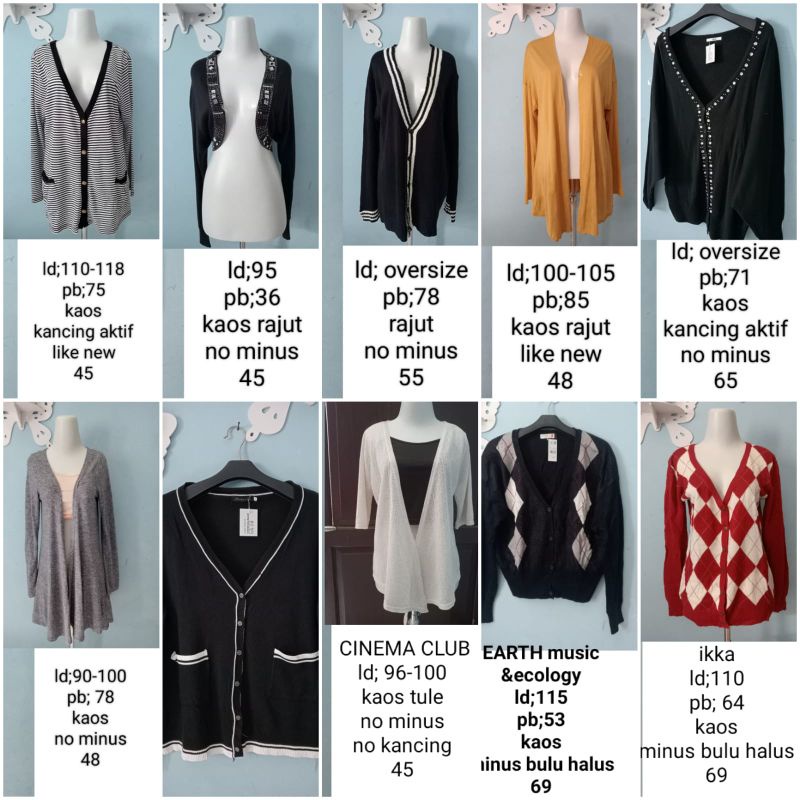 thrift cardigan, bolero,face wanita