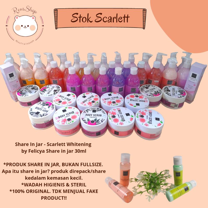 COD - Scarlett mini shower scrub sabun mandi scarlett mini| scarlett body lotion | scarlett mini