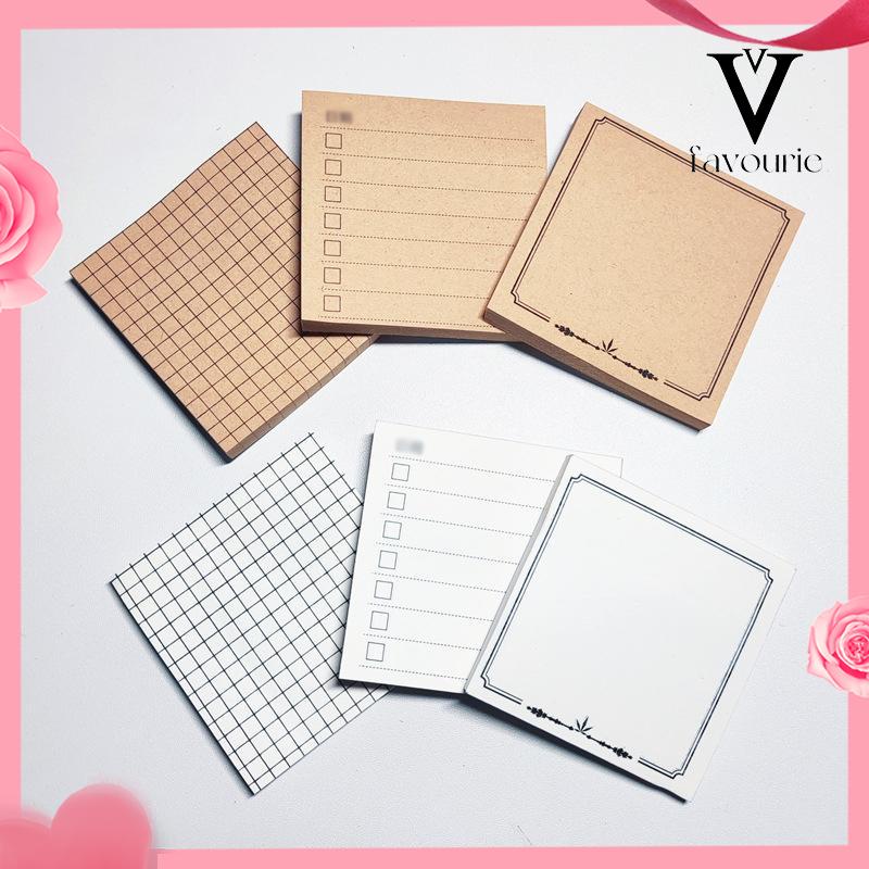 

CODSticky Note Memo Brown White Retro Sederhana Korea Sticky Note Alat tulis-FA
