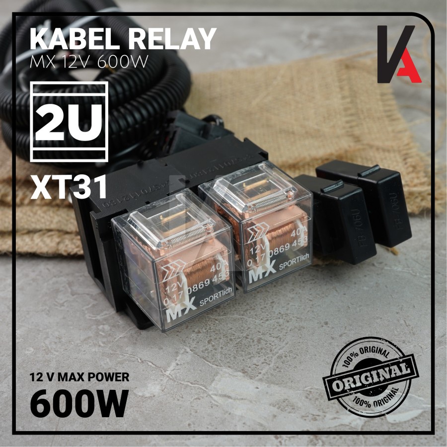 KABEL RELAY SET MX LAMPU DEPAN HEADLAMP H4 MOBIL 2 RELAY ORIGINAL