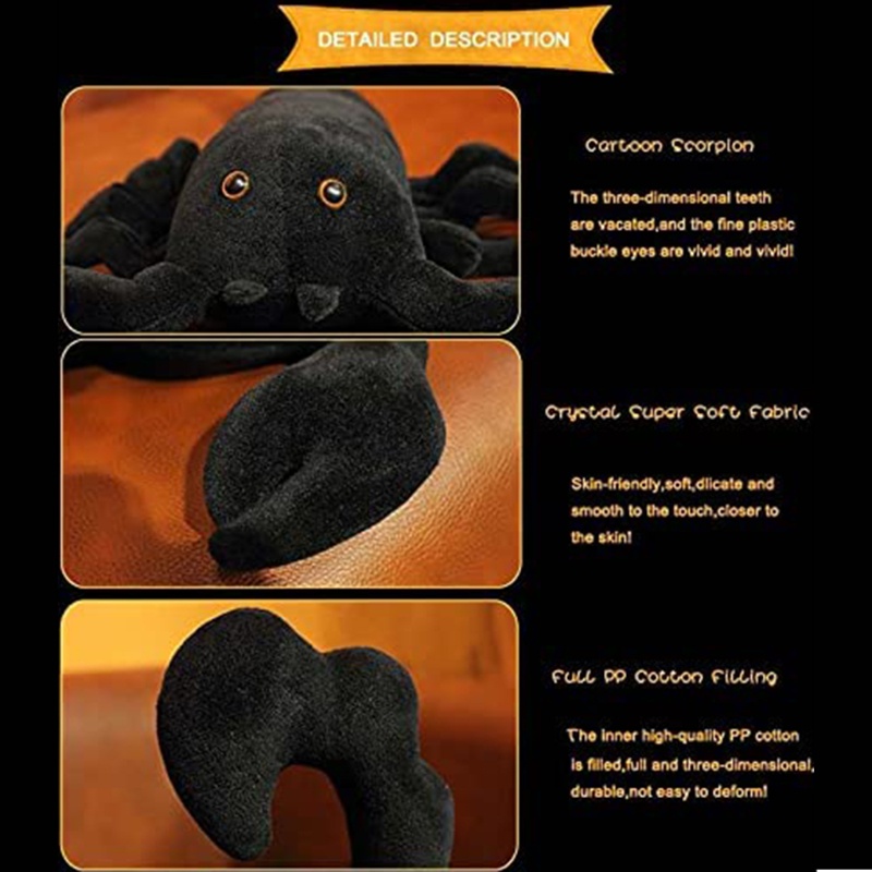 Mary 45/100cm Boneka Scorpion-Mainan Bantal Meja Dekorasi Emosi Menenangkan Kantor Festival Ornamen Mobil Acce
