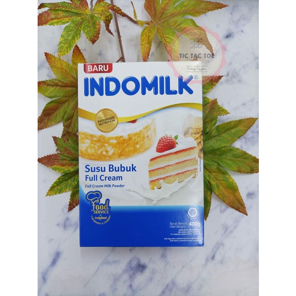 Indomilk Full Cream  Indomilk 400gr / Susu Full Cream Indomilk / Full Cream Bubuk