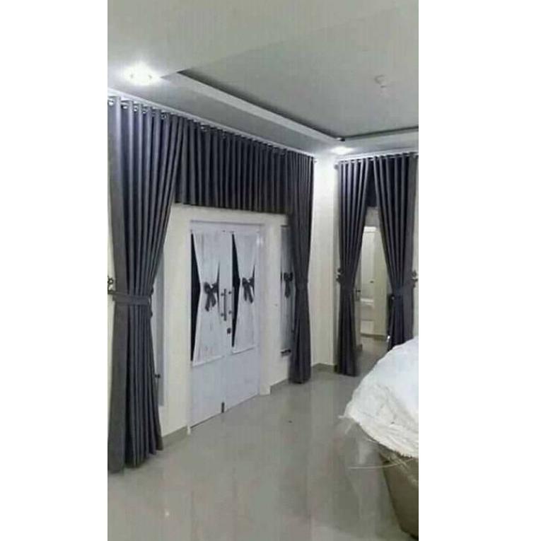 PALING DICARI gorden jendela lurus pintu utama ruang tamu 1set gorden poni gorden minimalis poni lur