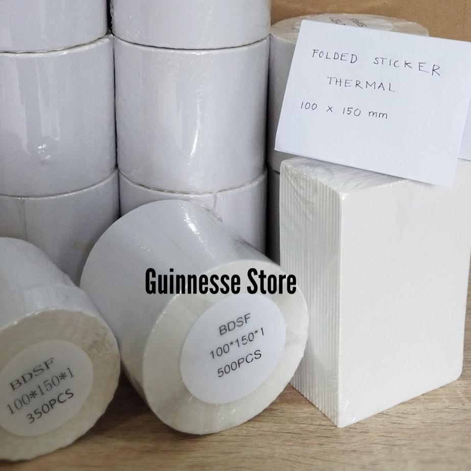 

Laris☊ Label Thermal - Sticker Thermal - Stiker Thermal - Kertas Thernal - 100 x 150 x 1 isi 500 pcs per roll 36 ✮