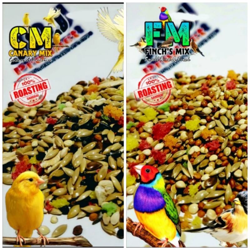 MAKANAN BURUNG J &amp; J CANARY MIX DAN FINCH MIX 10 KG PAKAN KENARI FINCH