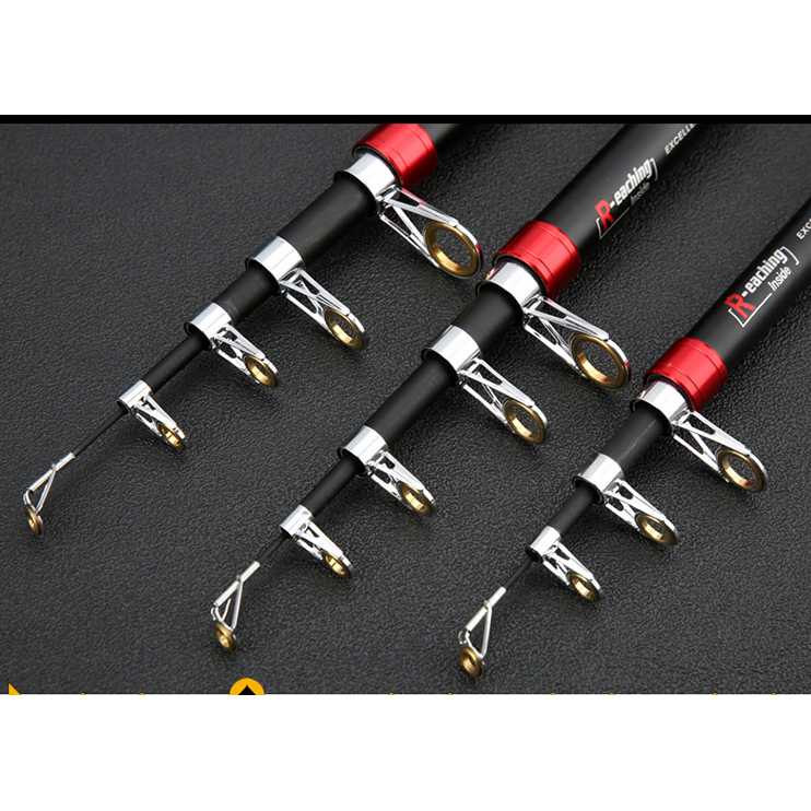 Joran Pancing Carbon Fiber Spinning Rod Portable Murah&amp; Kuat Super Ringan Pancingan Ikan Telescopic Panjang Tegek