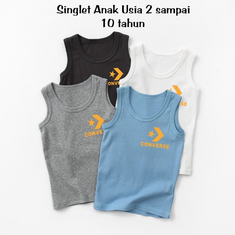 Singlet Anak laki laki Usia 2-10Tahun Conve Gold Kaos Singlet Anak Lekbong Anak Cowok