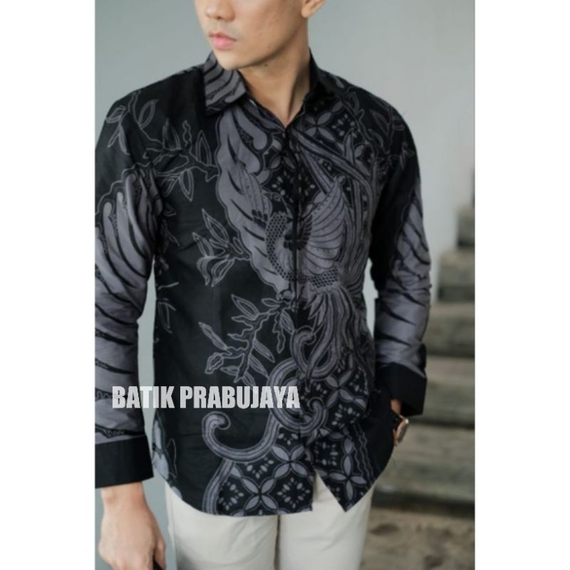 BATARA Kemeja Batik Pria Modern Premium Lengan Panjang Terbaru - Baju Hem Batik Pria Tangan Panjang Cowok Kondangan Pesta Kerja