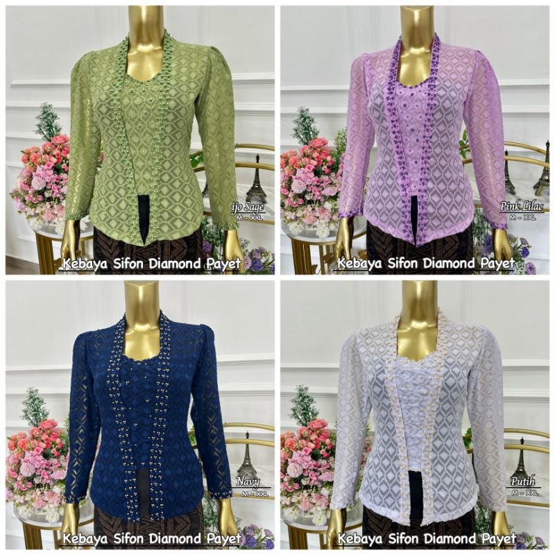 Kebaya Sutra Bulan Payet