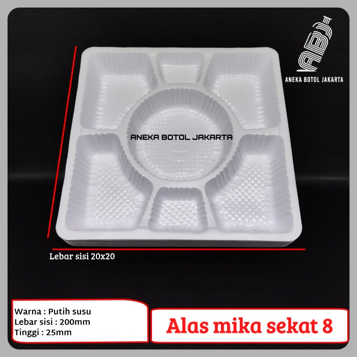 Mika alas 20x20 sekat 7 / Dalaman dus nasi 20x20 sekat 7