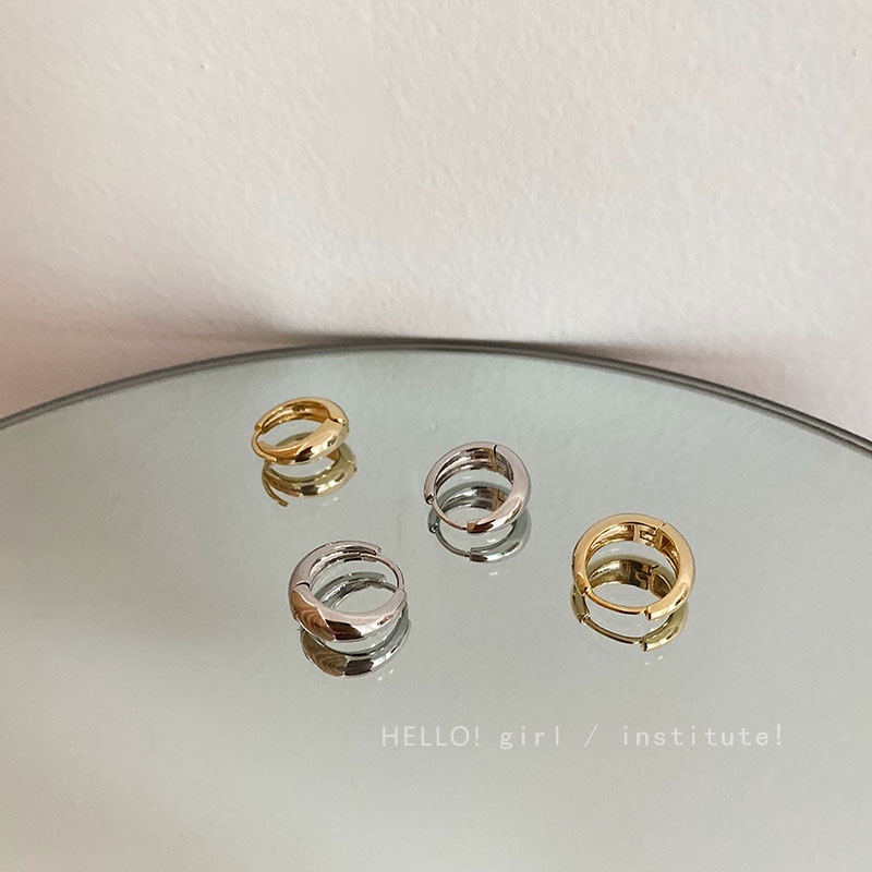 Fashion Hoop Earring Emas Perak Anting Kecil Untuk Perhiasan Wanita Aksesoris Fashion