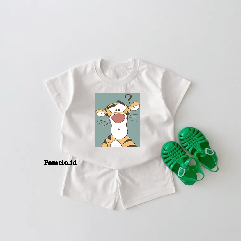 Pamelo.id Set Anak Viral / Tiger Why / Fashion Anak / Stelan baju anak / Korea Style / Set Balita