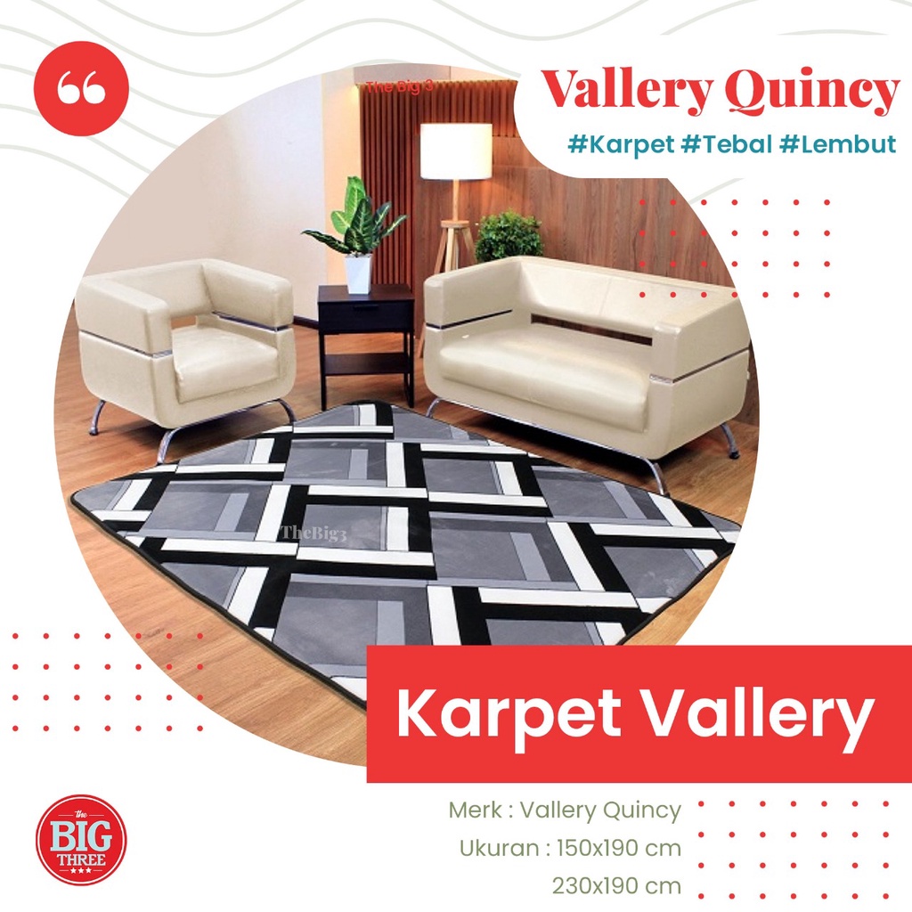 VALLERY QUINCY CARPET 150X190 karpet malaysia minimalis - Ameta Carter Darel Carlos Davin Emeril Clinton Darwin Krisan Mateo Ramon Freya Orion Rover Amber Garnet Glory Sean Selma Ferlia Crystal Star Mona Stormi Joy Ivory Cosmic